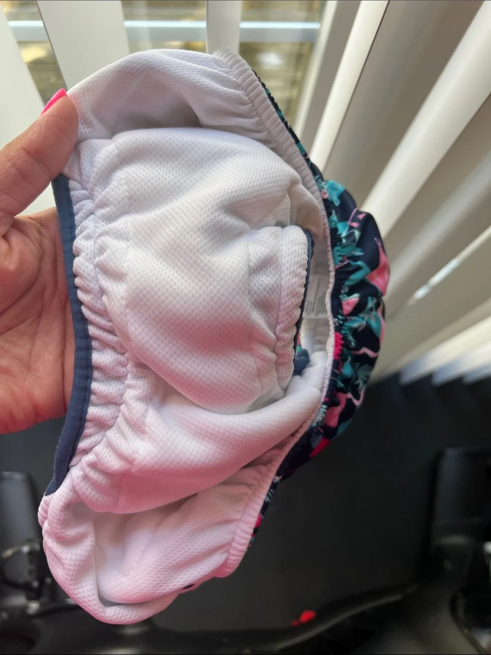 Sweet Pea Navy Swim Diaper Cover with Pink & Teal Flamingos